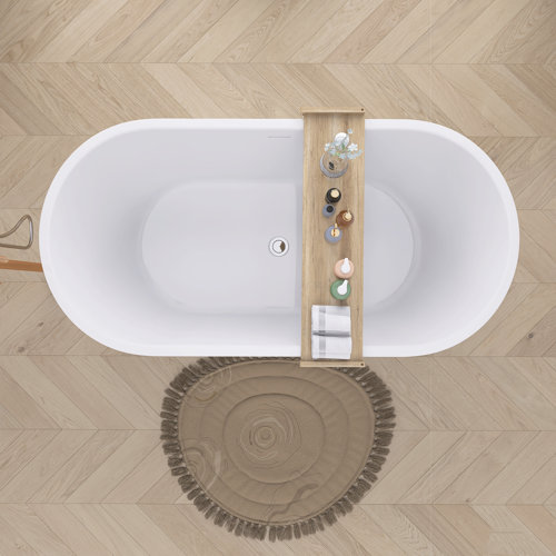 ZEAFIVE Bathtubs 51'' x 27.5'' Freestanding Soaking Acrylic Bathtub